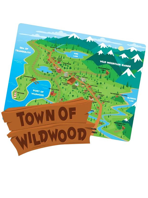 A map of the town of Wildwood